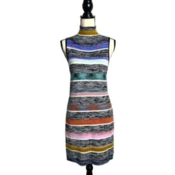 Anthropologie Colorblock Sleeveless Turtleneck Tunic - Picture 2 of 8